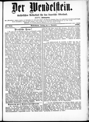 Wendelstein Freitag 6. November 1896