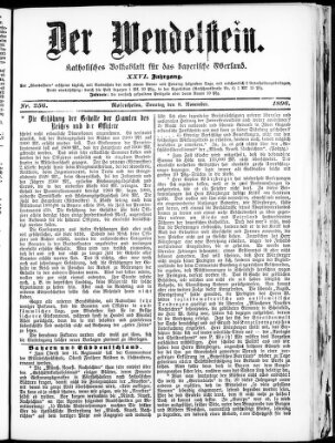 Wendelstein Sonntag 8. November 1896