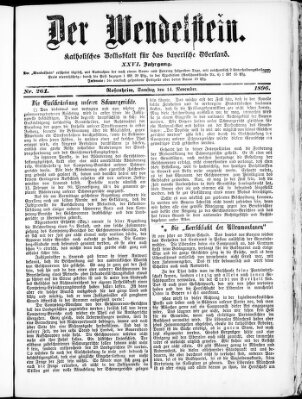 Wendelstein Samstag 14. November 1896