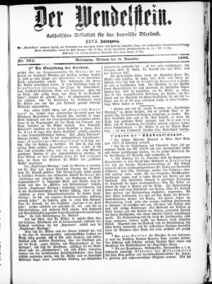 Wendelstein Mittwoch 18. November 1896