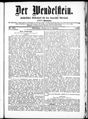 Wendelstein Samstag 21. November 1896