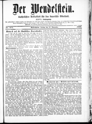 Wendelstein Freitag 27. November 1896