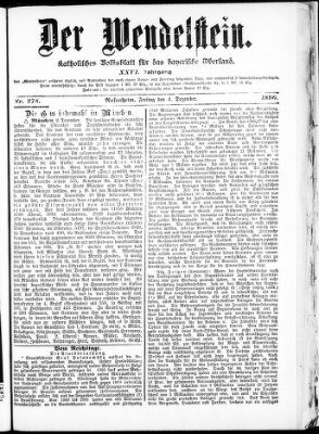 Wendelstein Freitag 4. Dezember 1896