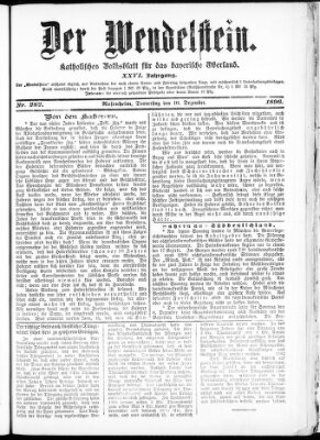 Wendelstein Donnerstag 10. Dezember 1896