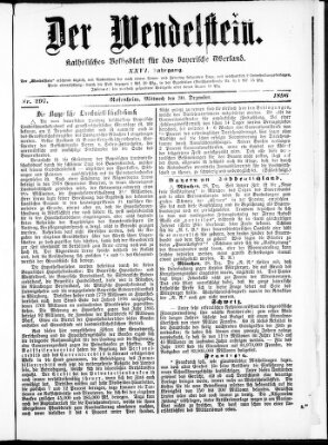 Wendelstein Mittwoch 30. Dezember 1896