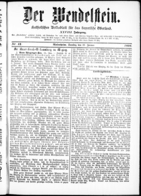 Wendelstein Samstag 15. Januar 1898