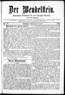 Wendelstein Dienstag 18. Januar 1898