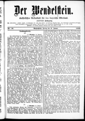 Wendelstein Freitag 21. Januar 1898