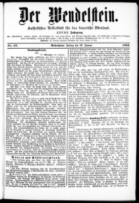 Wendelstein Freitag 28. Januar 1898