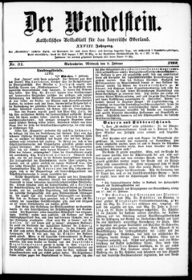 Wendelstein Mittwoch 9. Februar 1898