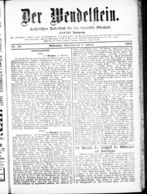 Wendelstein Donnerstag 17. Februar 1898