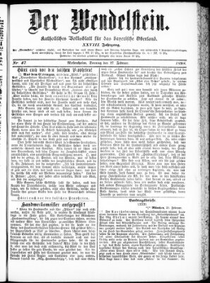 Wendelstein Sonntag 27. Februar 1898