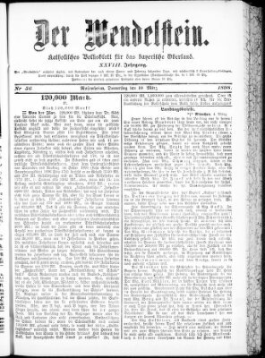 Wendelstein Donnerstag 10. März 1898