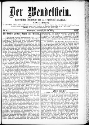 Wendelstein Donnerstag 24. März 1898