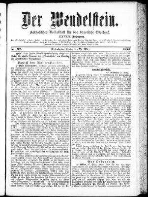 Wendelstein Freitag 25. März 1898