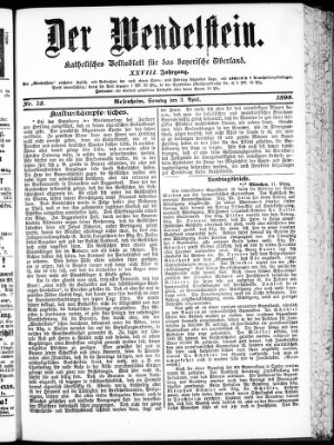 Wendelstein Sonntag 3. April 1898