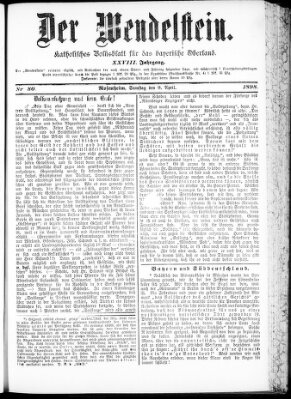 Wendelstein Samstag 9. April 1898