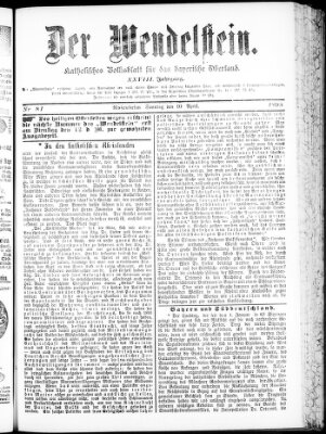 Wendelstein Sonntag 10. April 1898