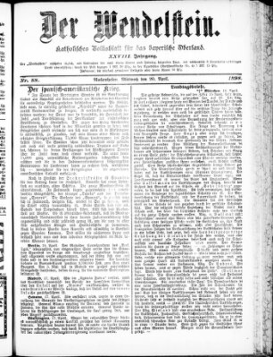 Wendelstein Mittwoch 20. April 1898