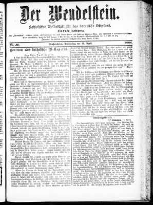 Wendelstein Donnerstag 21. April 1898