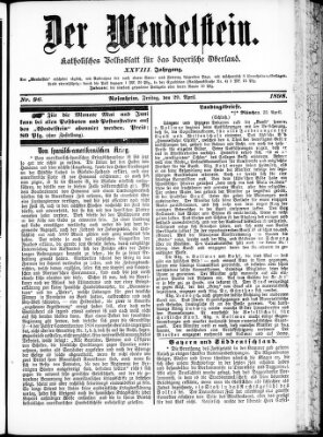 Wendelstein Freitag 29. April 1898