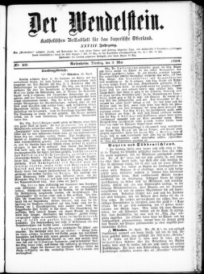 Wendelstein Dienstag 3. Mai 1898