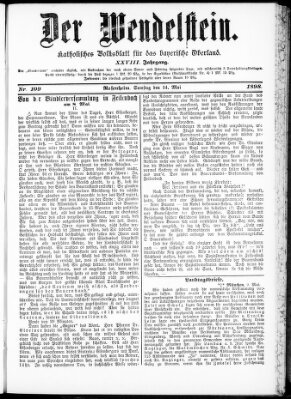 Wendelstein Samstag 14. Mai 1898