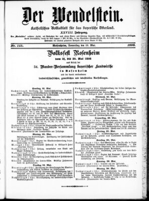 Wendelstein Donnerstag 19. Mai 1898