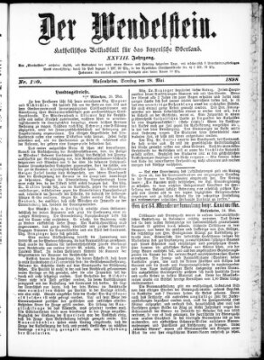 Wendelstein Samstag 28. Mai 1898