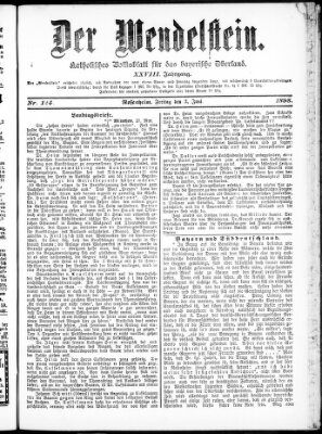 Wendelstein Freitag 3. Juni 1898