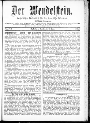 Wendelstein Samstag 4. Juni 1898