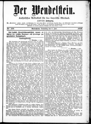 Wendelstein Donnerstag 9. Juni 1898