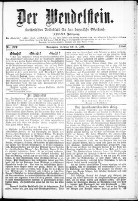 Wendelstein Dienstag 14. Juni 1898