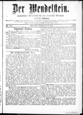 Wendelstein Sonntag 26. Juni 1898