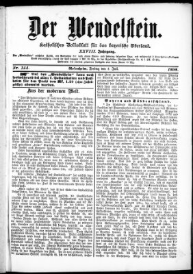 Wendelstein Freitag 1. Juli 1898