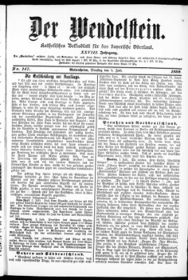 Wendelstein Dienstag 5. Juli 1898