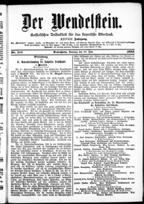 Wendelstein Sonntag 10. Juli 1898