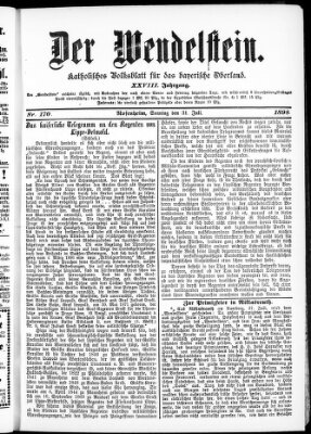 Wendelstein Sonntag 31. Juli 1898