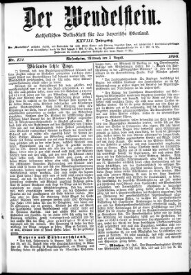 Wendelstein Mittwoch 3. August 1898