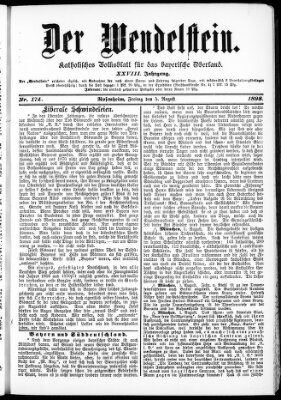 Wendelstein Freitag 5. August 1898