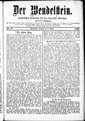 Wendelstein Dienstag 9. August 1898