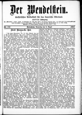 Wendelstein Donnerstag 11. August 1898