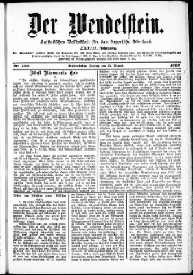 Wendelstein Freitag 12. August 1898