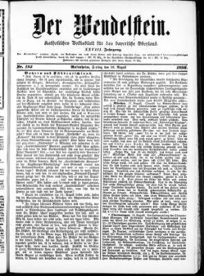 Wendelstein Freitag 19. August 1898