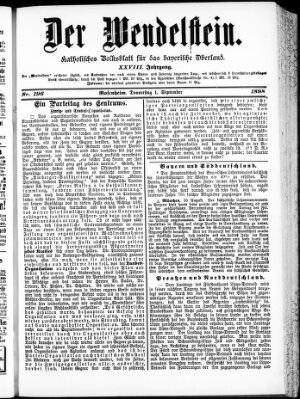 Wendelstein Donnerstag 1. September 1898