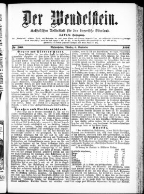 Wendelstein Dienstag 6. September 1898