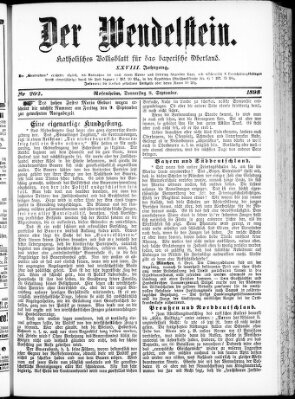 Wendelstein Donnerstag 8. September 1898