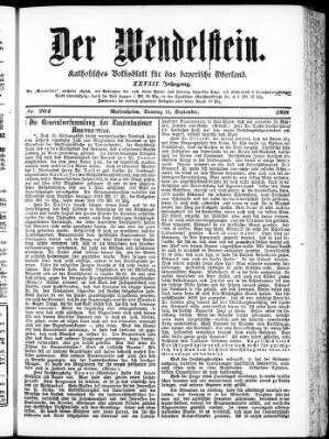 Wendelstein Sonntag 11. September 1898