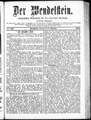 Wendelstein Freitag 23. September 1898