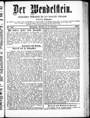 Wendelstein Mittwoch 28. September 1898